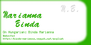 marianna binda business card